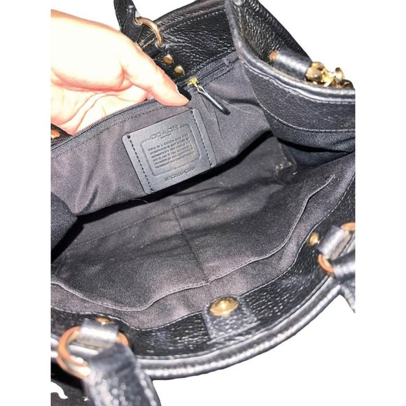 Leather Coach Tote Purse With Matching Wallet Wristlet - Picture 8 of 10